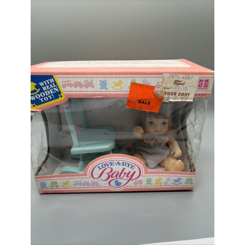 1987 Vintage NEW Hasbro Love-a-bye Baby Blue Chair With Doll NRFB